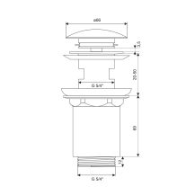 Obrázek k výrobku 21004 - Mereo Umyvadlová stojánková baterie, Viana, s clic-clac CH03VS, chrom