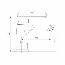 Obrázek k výrobku 21068 - Mereo Umyvadlová stojánková baterie, Zuna, bez výpusti, chrom