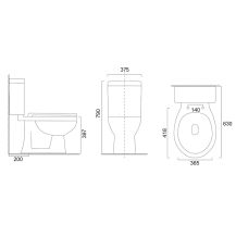 Obrázek k výrobku 21064 - Mereo WC kombi, RIMLESS, spodní odpad s armaturou