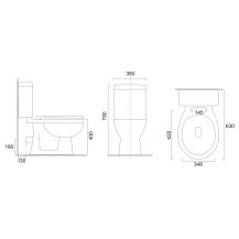 Obrázek k výrobku 21065 - Mereo WC kombi, RIMLESS, zadní odpad s armaturou