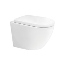 Mereo WC závěsné kapotované, Smart Flush RIMLESS, 490x370x360, keramické, vč. sedátka CSS115SN