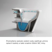 Obrázek k výrobku 20989 - Mereo WC závěsné, RIMLESS, 530x355x360, keramické, vč. sedátka CSS113S