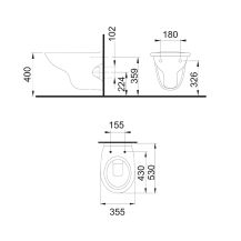 Obrázek k výrobku 21079 - Mereo WC závěsný klozet se soft close sedátkem CSS114S