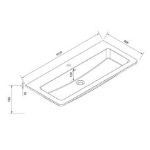 Obrázek k výrobku 21089 - Nábytkové umyvadlo, 101x46,5x16 cm, litý mramor, bílé