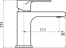 Obrázek k výrobku 19846 - Nobless TREND 41001/1.0 umyvadlová baterie bez výpusti