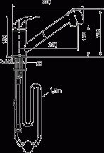 Obrázek k výrobku 22622 - Novaservis METALIA 55 55081.0 dřezová baterie se sprchou (VÝPRODEJ)