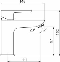 Obrázek k výrobku 22520 - Novaservis METALIA 58 58001/1.0 umyvadlová baterie