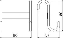Novaservis METALIA - 6001.0 dvojháček na otopný žebřík