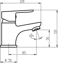 Obrázek k výrobku 22728 - Novaservis Titania Simply 90101/1.0 umyvadlová baterie