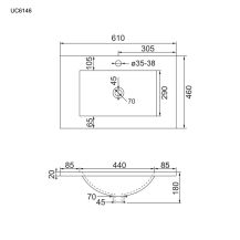Obrázek k výrobku 21036 - Opto, koupelnová skříňka s keramickým umyvadlem 61 cm