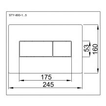 Ovládací tlačítko DUAL hranaté  9