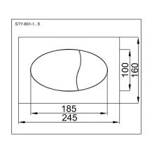Ovládací tlačítko DUAL oválné  10