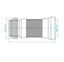 Obrázek k výrobku 22503 - Plast Brno IL24500 wc dopojení flexi 275-550mm