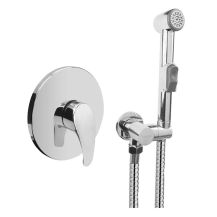 Obrázek k výrobku 21060 - Podomítková baterie s bidetovou sprchou, Sonáta, Mbox, kulatý kryt, chrom