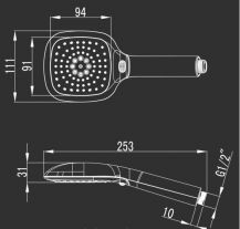 Ruční sprcha 3355A chrom  3