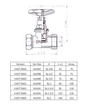 Obrázek k výrobku 14131 - SLOVARM ventil přímý K-83T