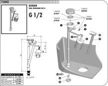 Slovplast T-2442 plovákový ventil spodní  1