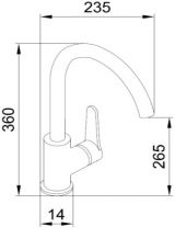 Stojánková dřezová baterie - vysoká