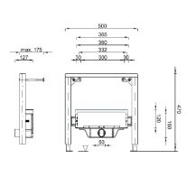 Styron odtokový žlab stěnový - lesk