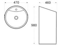TONDO umyvadlo stojící 1