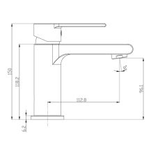 Obrázek k výrobku 21005 - Umyvadlová stojánková baterie, Dita, s clic-clac CH03VS, chrom