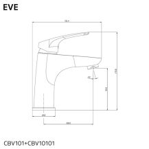 Obrázek k výrobku 20998 - Umyvadlová stojánková baterie, Eve, bez výpusti, chrom