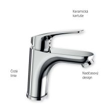 Obrázek k výrobku 20998 - Umyvadlová stojánková baterie, Eve, bez výpusti, chrom