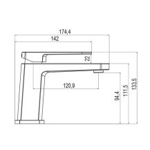 Obrázek k výrobku 21006 - Umyvadlová stojánková baterie, Mada,  s clic-clac CH02, chrom