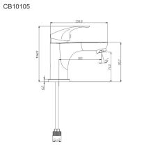 Obrázek k výrobku 21055 - Umyvadlová stojánková baterie Sonáta s bidetovou sprchou