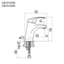 Obrázek k výrobku 21008 - Umyvadlová stojánková baterie, Sonáta,  s clic-clac CH03P, chrom