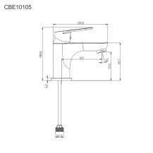 Obrázek k výrobku 21016 - Umyvadlová stojánková baterie, Viana, s bidetovou sprchou