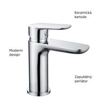 Obrázek k výrobku 21004 - Umyvadlová stojánková baterie, Viana, s clic-clac CH03VS, chrom