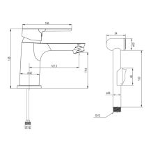 Obrázek k výrobku 21062 - Umyvadlová stojánková baterie Zuna s bidetovou sprchou