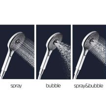 Obrázek k výrobku 21126 - Vanová baterie s talířovou kulatou sprchou, černá