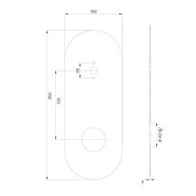 Obrázek k výrobku 21078 - Viana jednocestná podomítková baterie s ramínkem, s oválným krytem