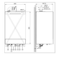 Obrázek k výrobku 20903 - Viessmann VITODENS 111-W 25kW kondenzační kotel - kombi (Z020637)