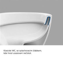 Obrázek k výrobku 20989 - WC závěsné, RIMLESS, 530x355x360, keramické, vč. sedátka CSS113S
