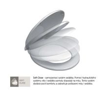 Obrázek k výrobku 20989 - WC závěsné, RIMLESS, 530x355x360, keramické, vč. sedátka CSS113S