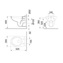 Obrázek k výrobku 21059 - WC závěsný klozet vč. sedátka CSS114S
