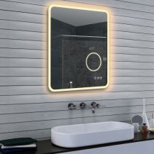 Zrcadlo MLE s LED osvětlením a lupou (teplá/studená)  15